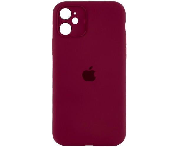 Чехол-накладка Silicone Case Full Camera with Frame для Apple iPhone 12 73.Plum