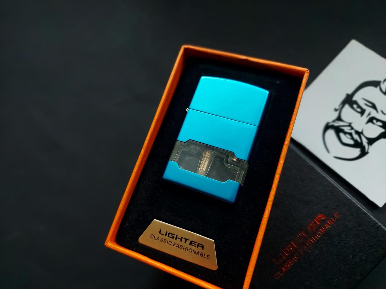 Зажигалка с подсветкой Lighter с турбонаддувом в подарочной упаковке (33720B) - фото 4