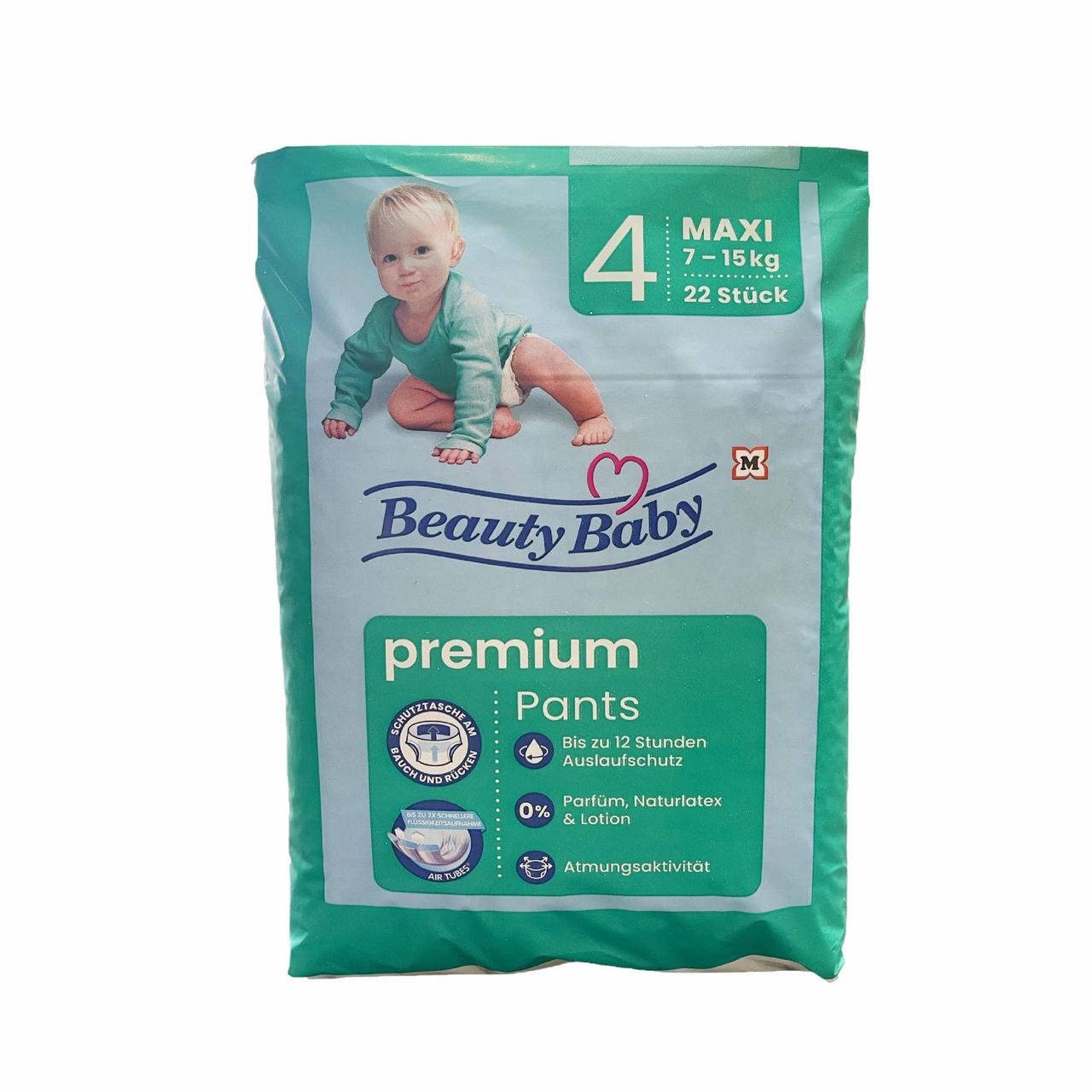 Підгузки-трусики дитячі Beauty Baby premium 4 Maxi 7-15 кг 22 шт. (2379362209)