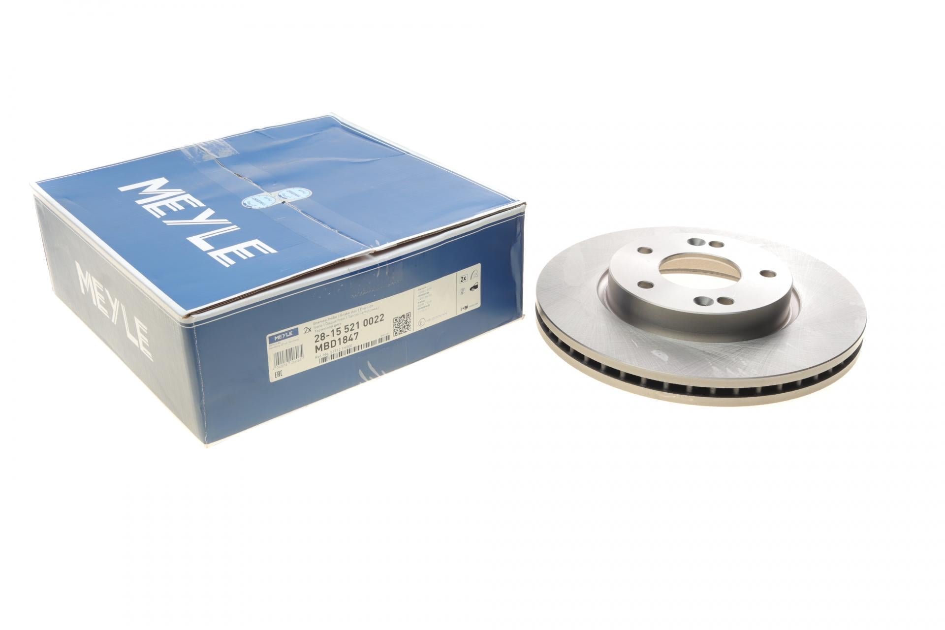 Тормозной диск передний MEYLE для Hyundai i30 07-/Kia Cee'd/Soul 06-280x26 мм (28-15 521 0022)