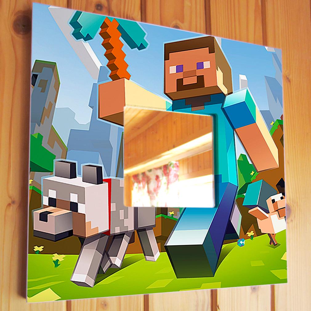 Зеркало декоративное Minecraft 260х260 мм (M03532) Зеркало декоративное Minecraft 260х260 мм (M03532)