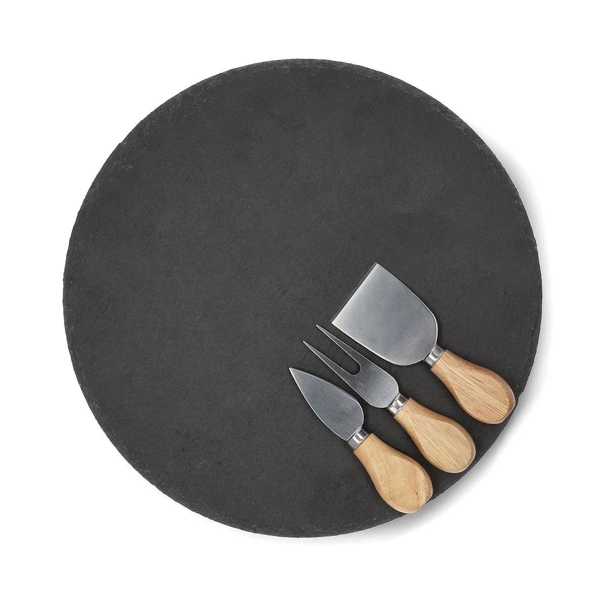 Доска каменная поворотная с ножами Homla STONE 30 см Черный (200156)