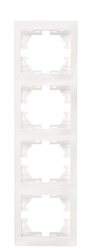 Рамка чотиримісна Mira вертикальна Білий (701-0200-154)