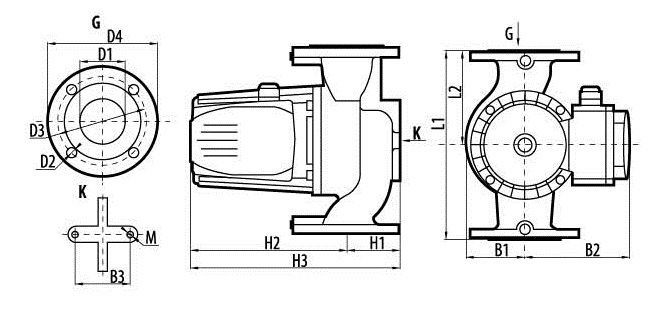 Насос циркуляционный Sprut GPD 12,5-8-600 DN50 - фото 4