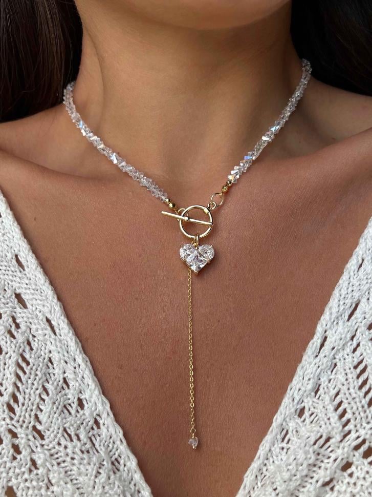 Колье с акцентным сердцем (5550)