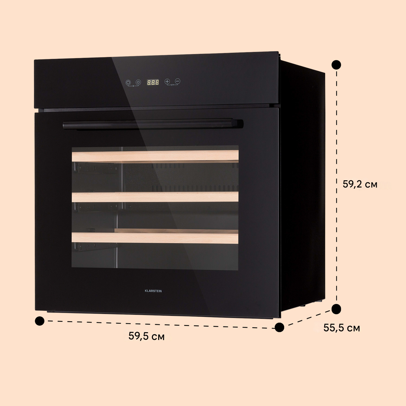 Винний холодильник під забудову KLARSTEIN Vinsider 30 Built-In Uno 77 л 30 пляшок (10041357) - фото 7