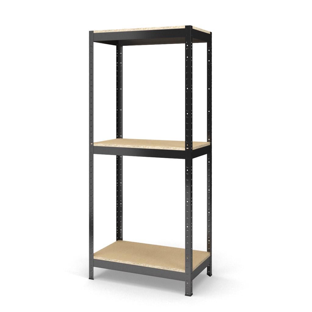 Стеллаж металлический ХАРДИ 120х60х40 см крашенный на 3 полки из ДСП Черный (378616) Стеллаж металлический ХАРДИ 120х60х40 см крашенный на 3 полки из ДСП Черный (378616)