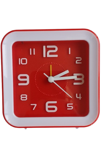 Будильник 956 100х100 мм Red (3958)