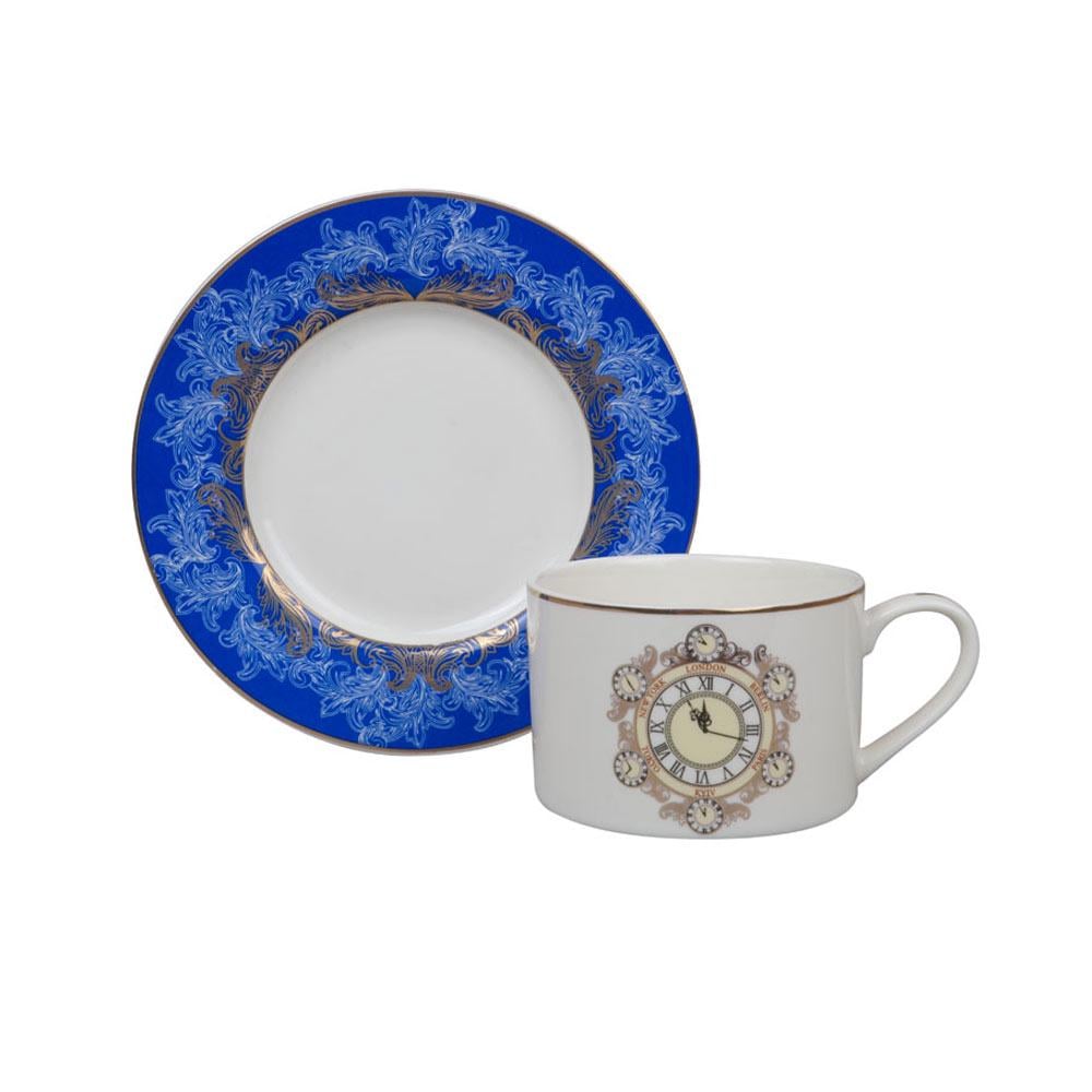 Чашка порцелянова з блюдцем Lefard Годинник 220 мл (920-087) - фото 2 Чашка порцелянова з блюдцем Lefard Годинник 220 мл (920-087) - фото 2