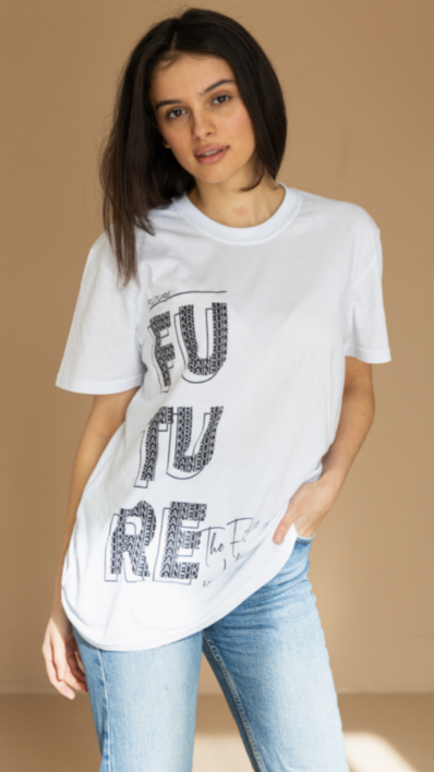 Футболка женская GBI Будущее хлопковая XL Белый (13517)