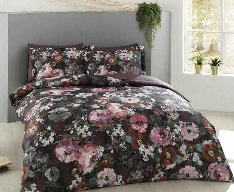 Постільна білизна Tac digital Pierre CardinTAC Tricia pembe сатин Чорний/Рожевий