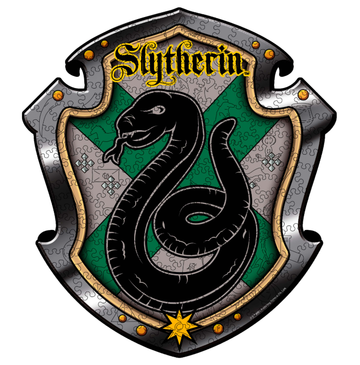 Пазл деревянный фигурный Woods Story Гарри Поттер Герб Слизерин XL (wsslyth002)
