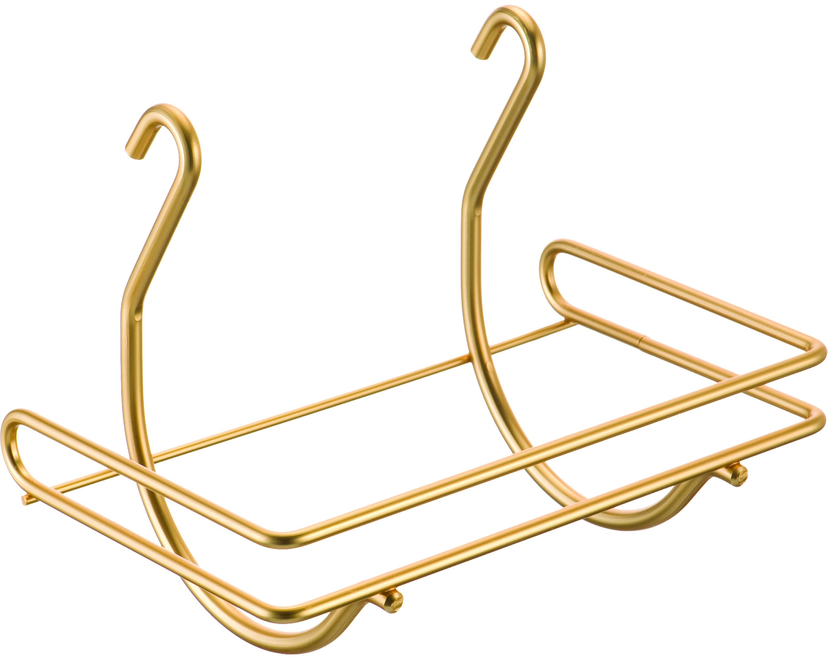 Полка на рейлинг Lemi для бумажных полотенец Матовое золото (33009)