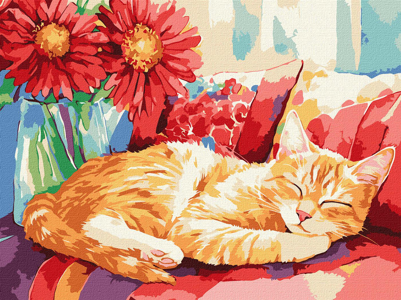 Набір для розпису по номерах Ideyka Денний сон Ideyka КНО6709 30x40 см (MTT-197527)