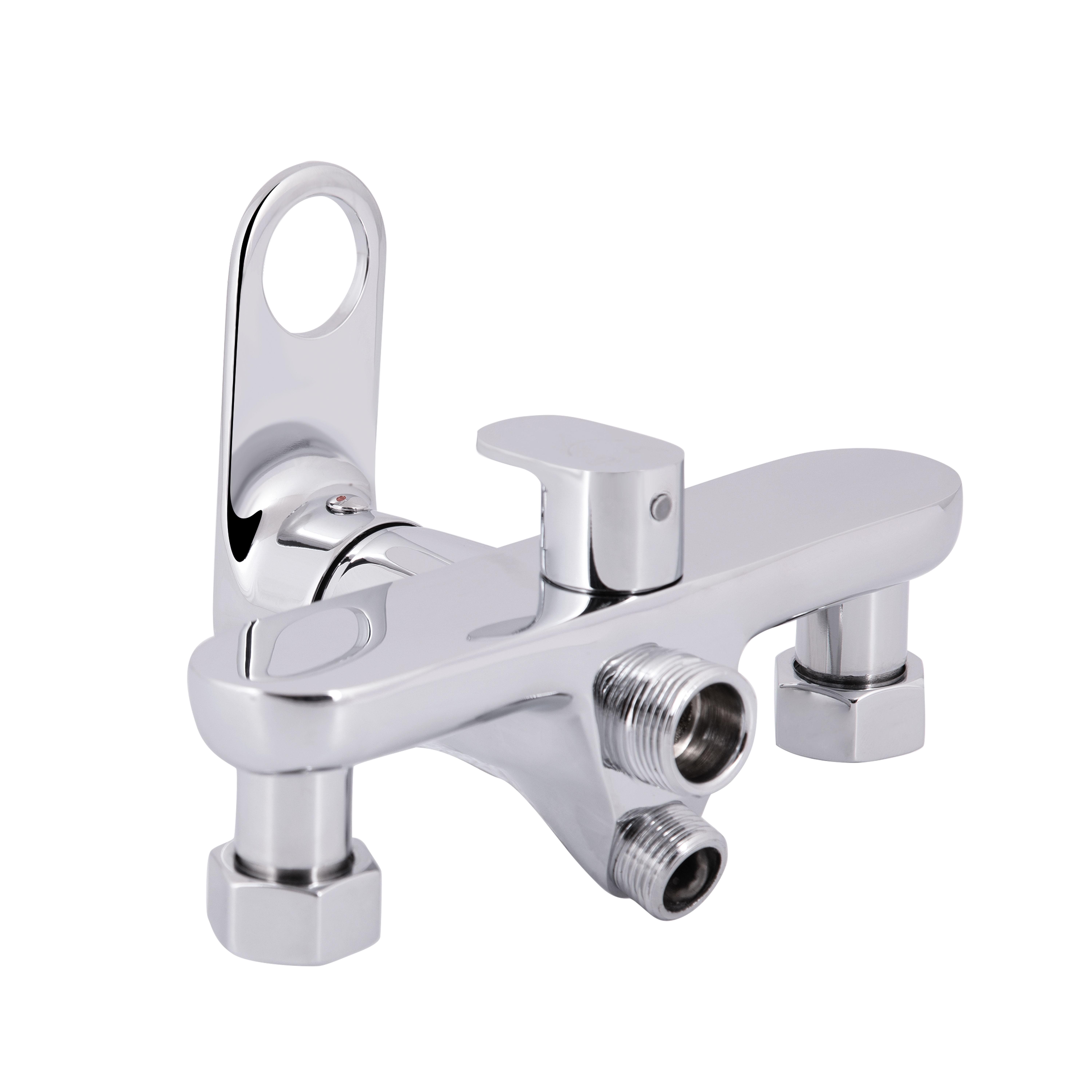 Смеситель для ванны Qtap Jay с длинным поворотным изливом с душевым гарнитуром Chrome (QTJAY2601CRM45540)