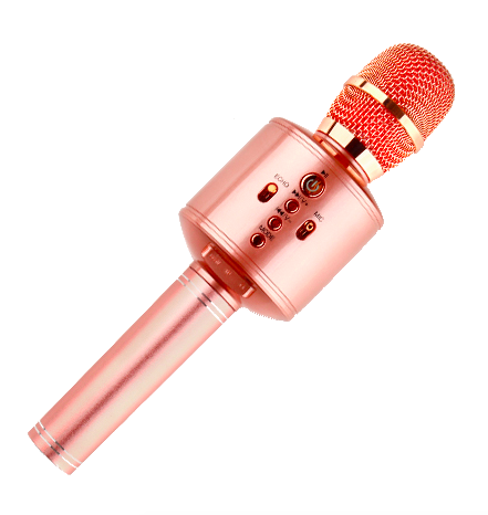 Караоке-микрофон беспроводной WSTER WS-868 PINK с колонкой