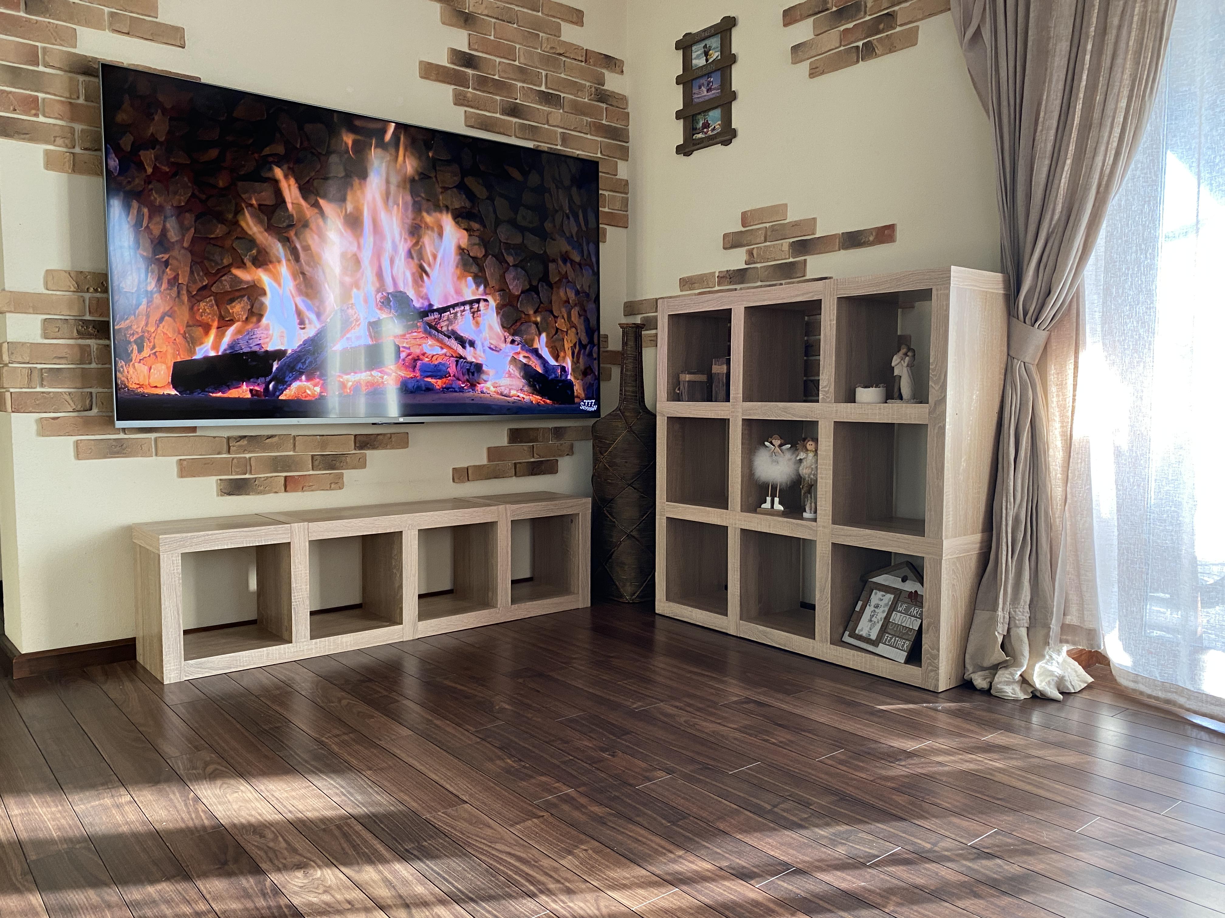 Шкаф для книг Inteo Кубус 3х3 1070х1070х290 мм 50 мм Дуб сонома (8054291) - фото 3