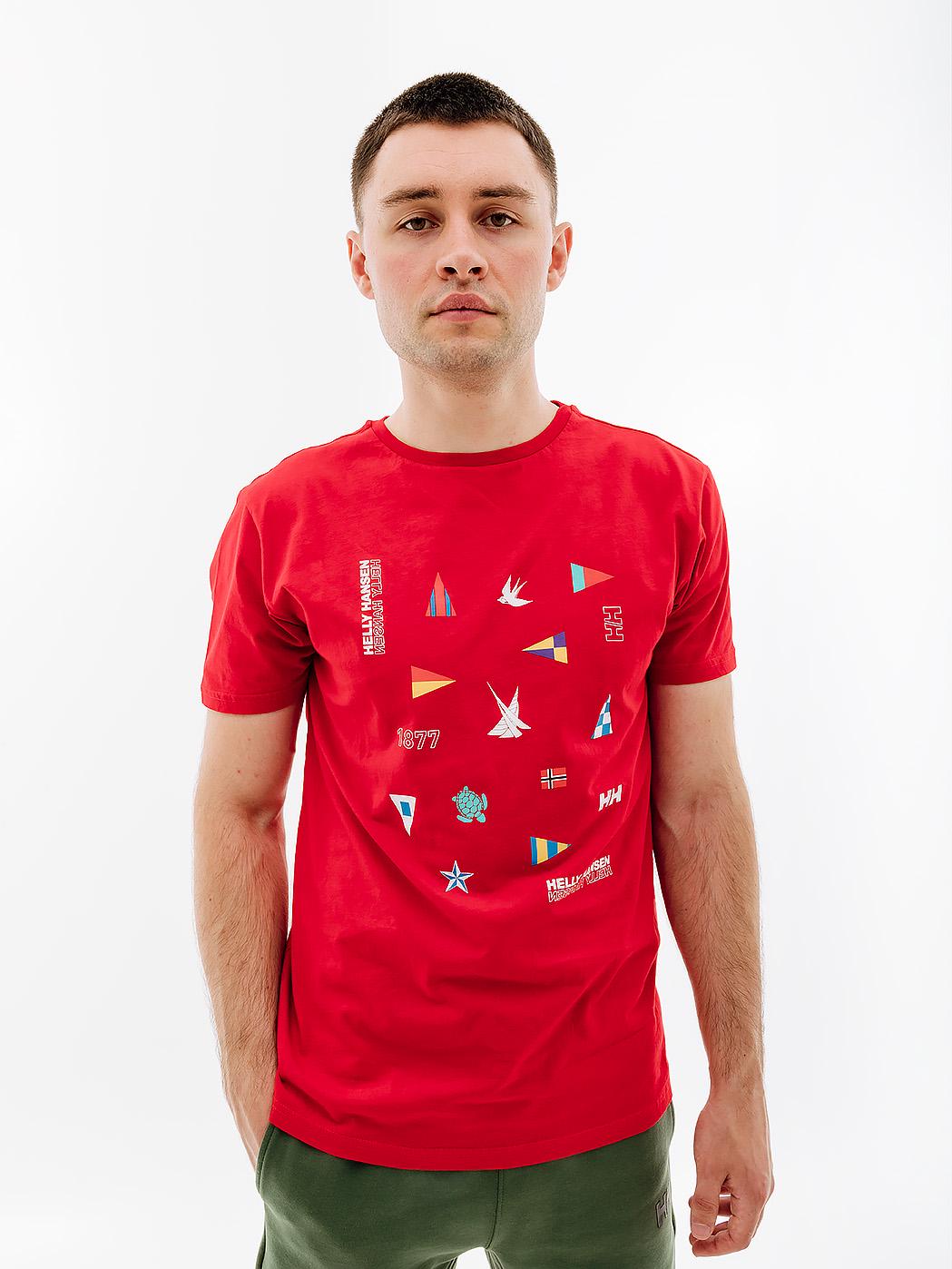 Футболка чоловіча Helly Hansen SHORELINE T-SHIRT 2.0 M Червоний (7d34222-162 M)