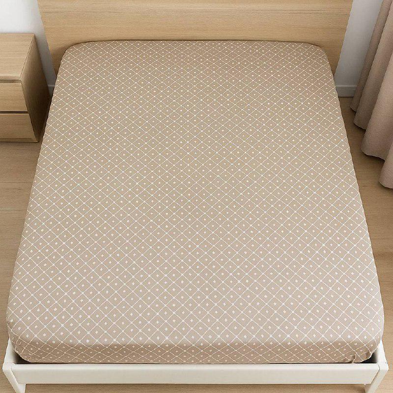 Простынь на резинке Узоры скандинавские ранфорс 180х200 см (R-1504b/WP/x180)