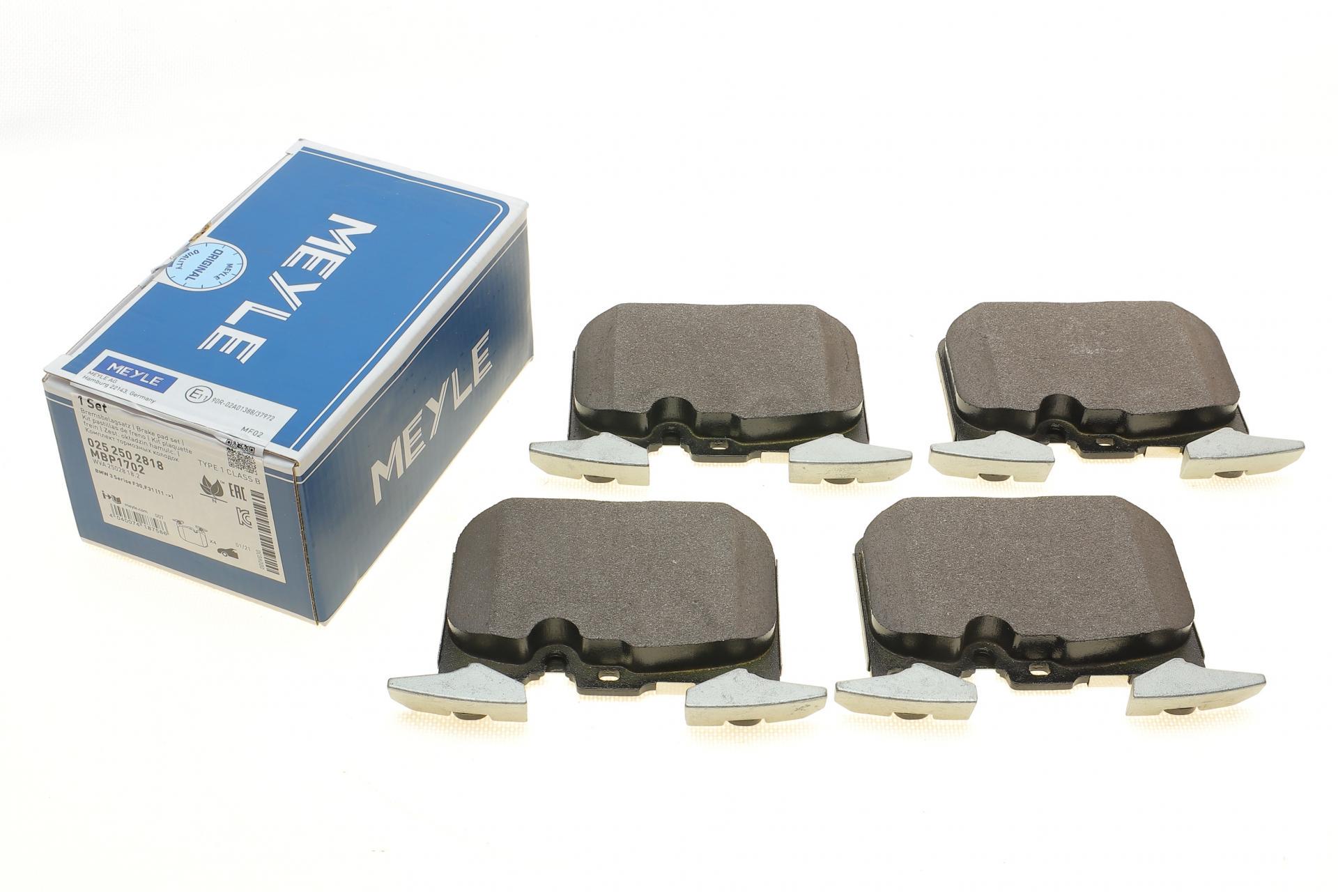 Гальмівні колодки передні Meyle для BMW 1 F20/F21/3 F30/F31/F34/i8 I12 11- Brembo B47/N13/N47/N55 (025 250 2818)