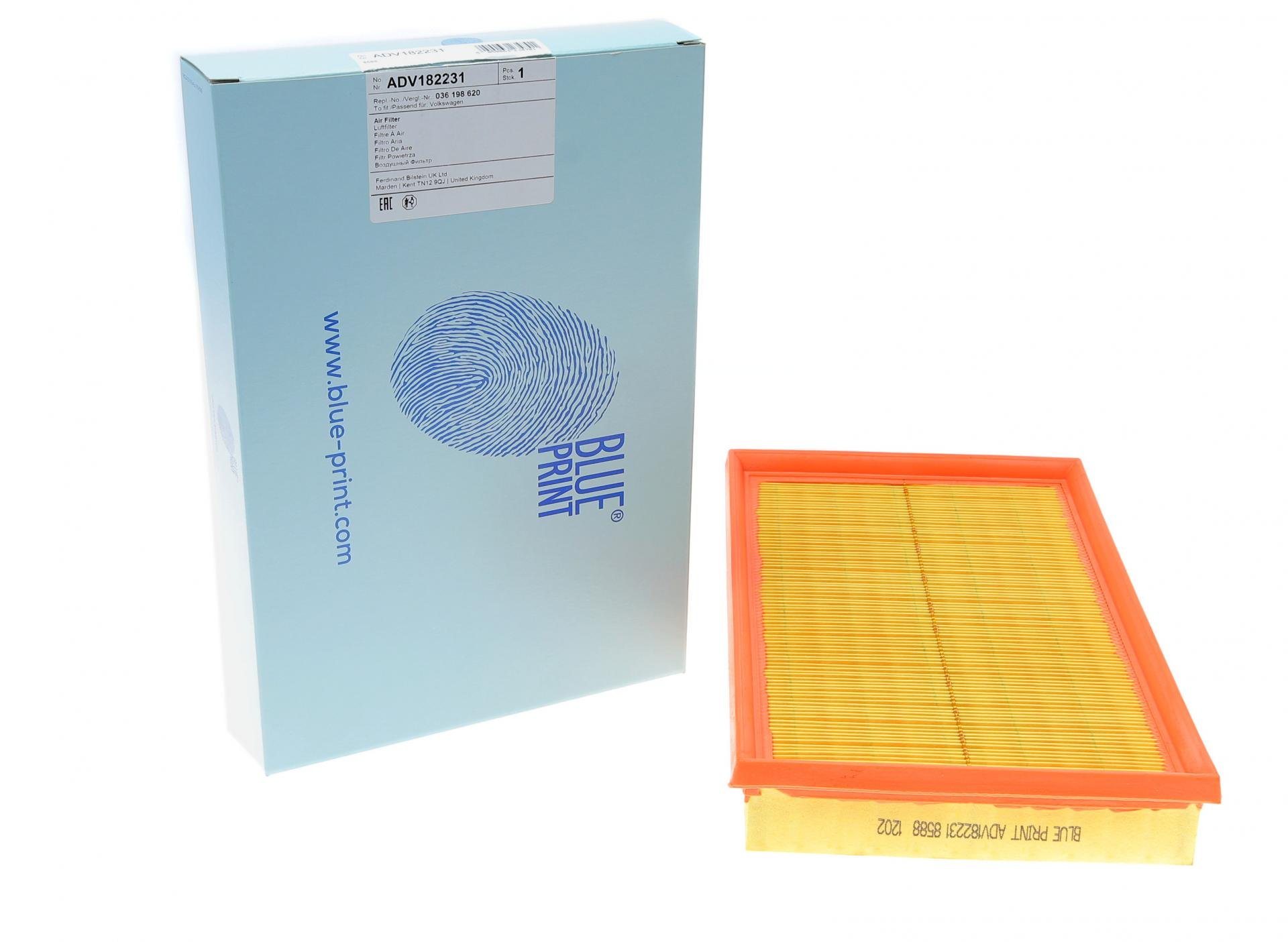 Фильтр воздушный BLUE PRINT для VW Caddy III 1,4 04-06/Golf IV 1,6i 16V 00-06 (ADV182231)