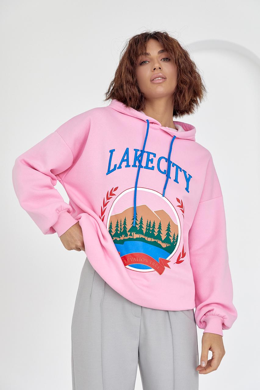 Худи утепленное "Lake city" S Розовый (12575920)