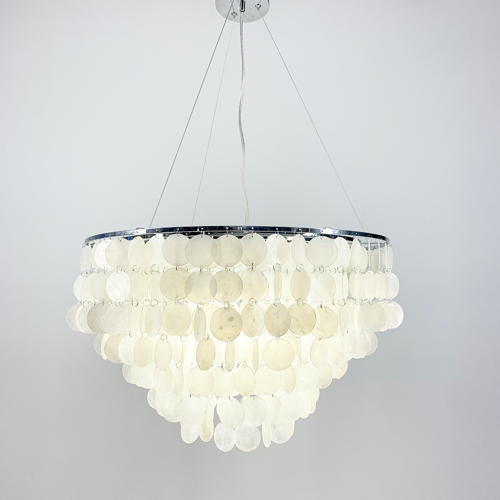 Люстра підвісна Athelia Ø50 см Chrome (D 8598 CH+Shell) - фото 7