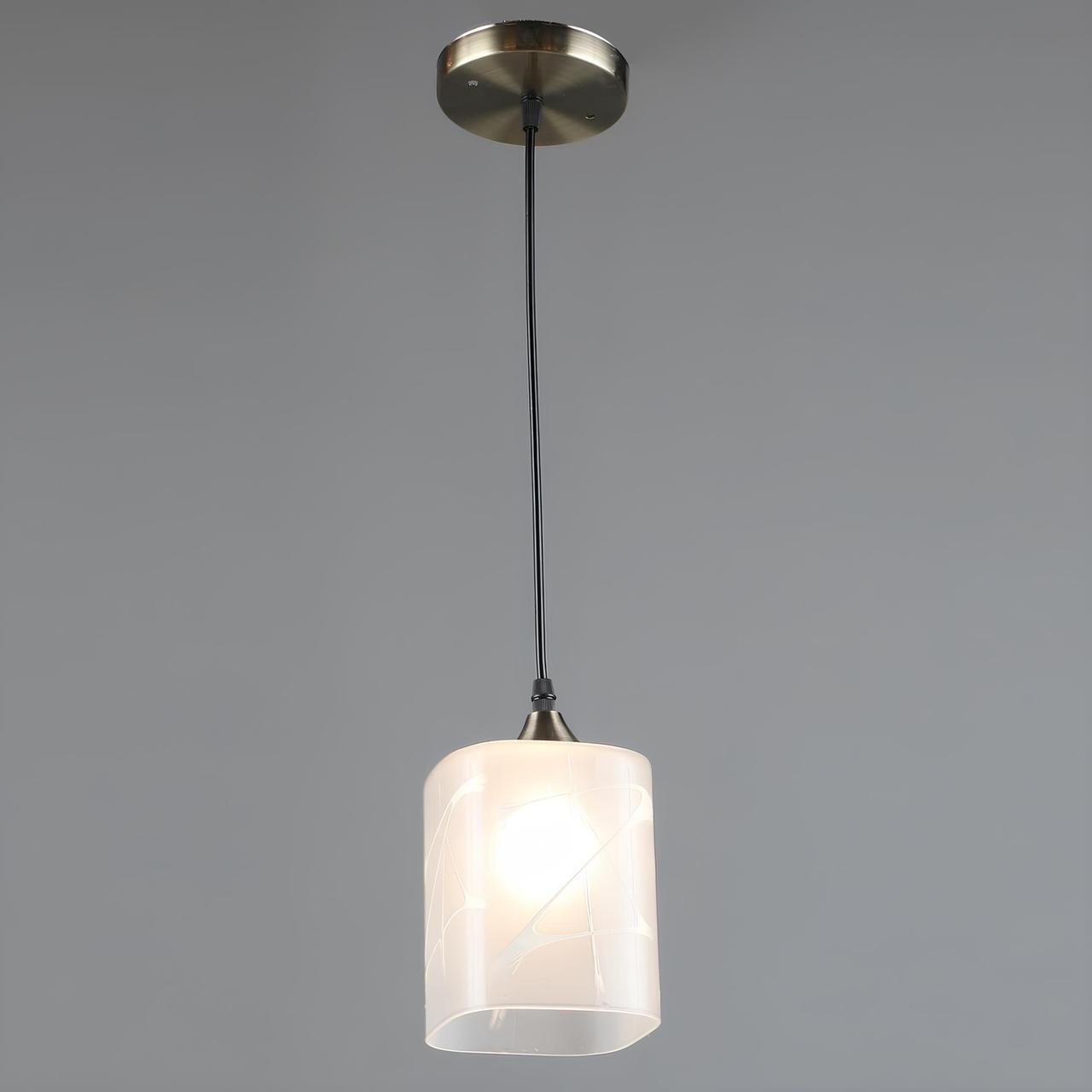 Подвесной светильник Sirius с плафоном под лампу Е27 Бронзовый (B N6531/1H AB)