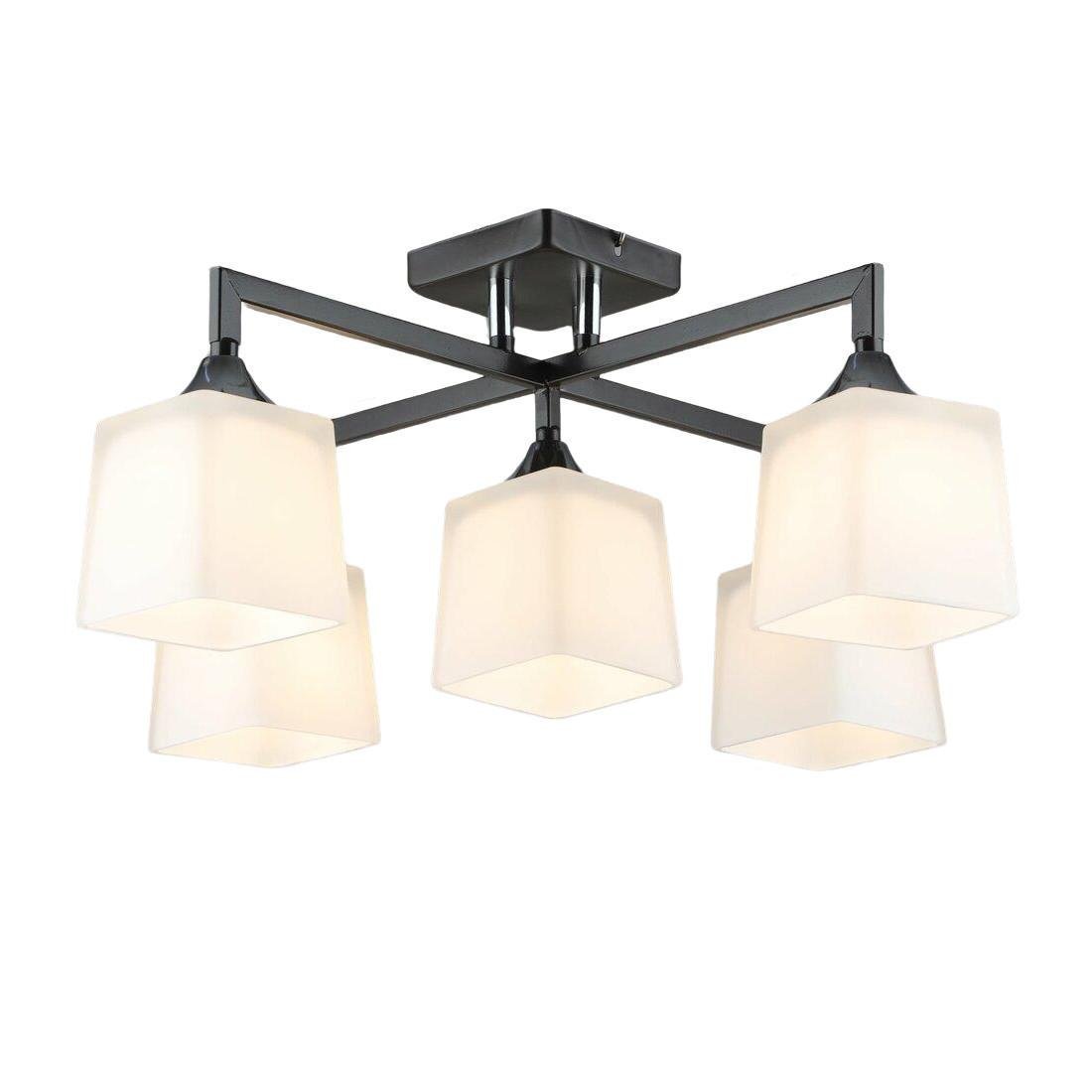 Люстра потолочная на 5 плафонов Sirius B N6116/5 COFFE+ CR Черный