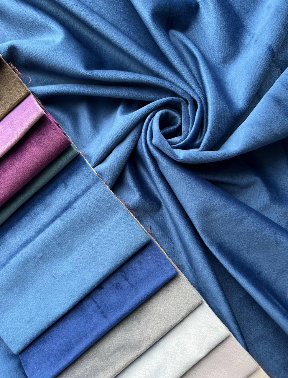 Штора велюрова на тасьмі 6 см 150х270 см Світло-синій (К0130-27-2-Т43) - фото 4 Штора велюрова на тасьмі 6 см 150х270 см Світло-синій (К0130-27-2-Т43) - фото 4