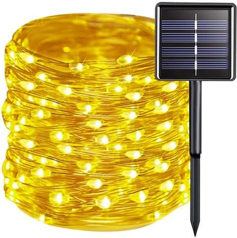 Гирлянда солнечная LED 15м/150 диодов/IP44/8 режимов для сада и террасы