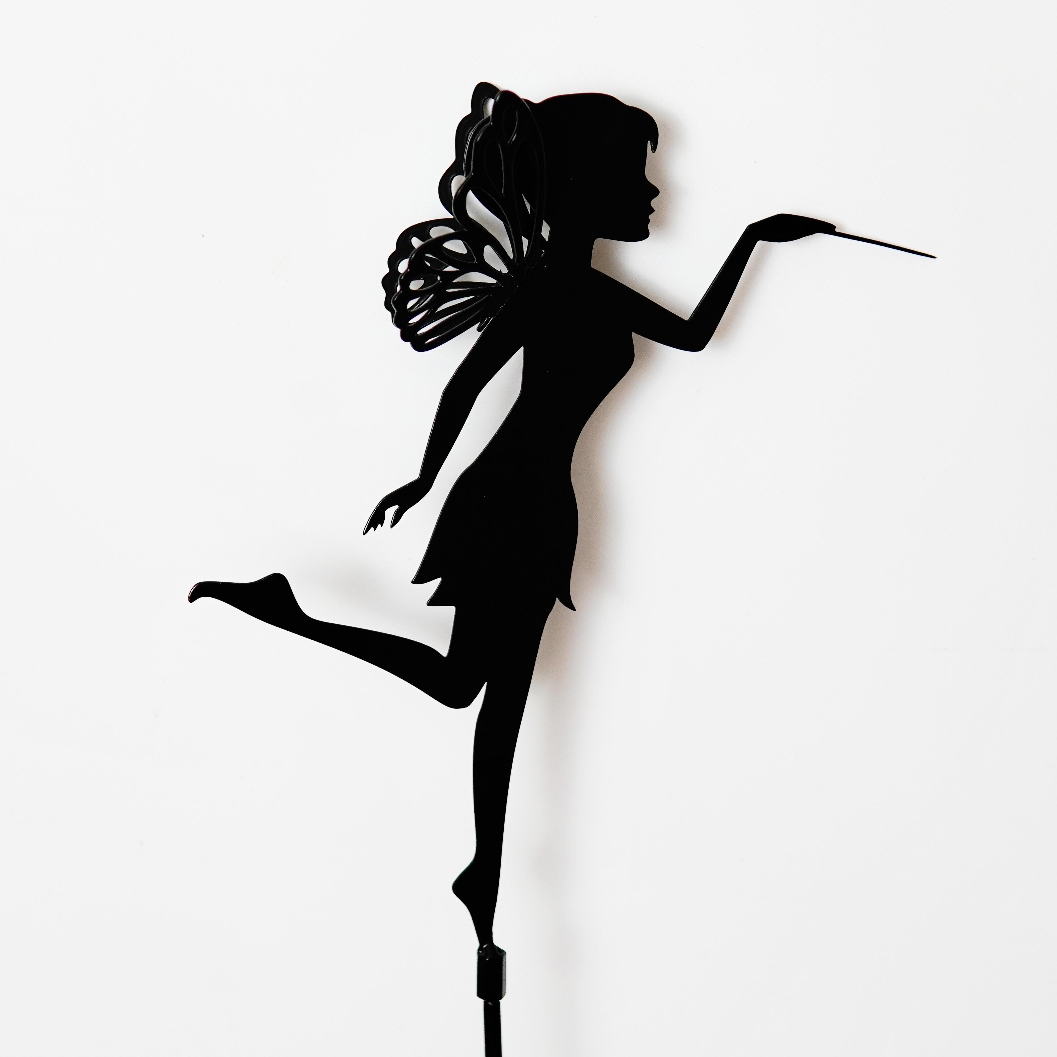 Садовая фигура Фея с палочкой металлическая для сада/газона/клумбы (DCR045)