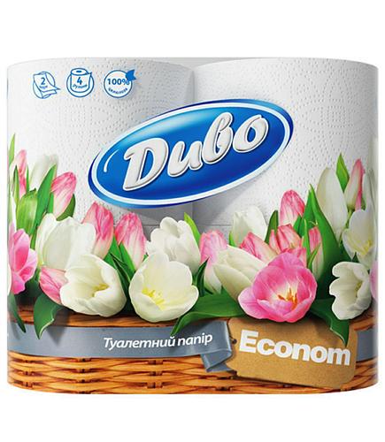 Полотенца бумажные Диво на гильзе 2 шт. Белый