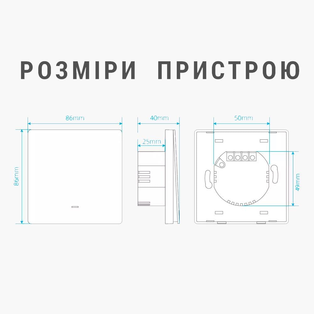 Выключатель Tuya Zigbee 2 клавиши без нуля Черный - фото 9