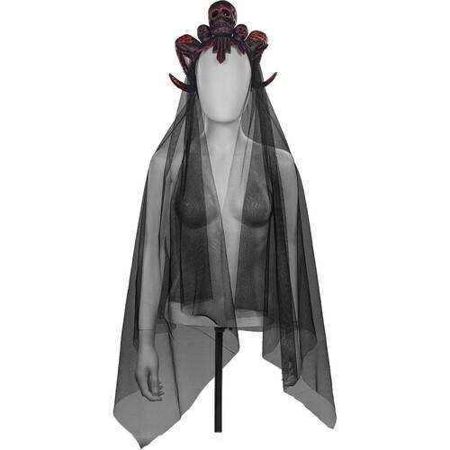 Обруч Мандрагора Seta Decor с фатой (21-612BLK-RD)