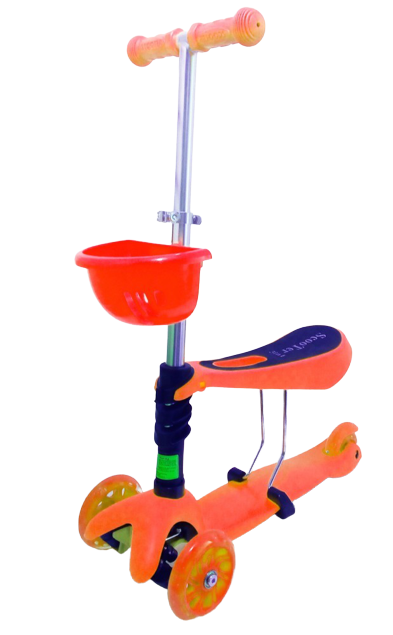 Самокат детский трехколесный Mini Baby Оранжевый (2T1001)