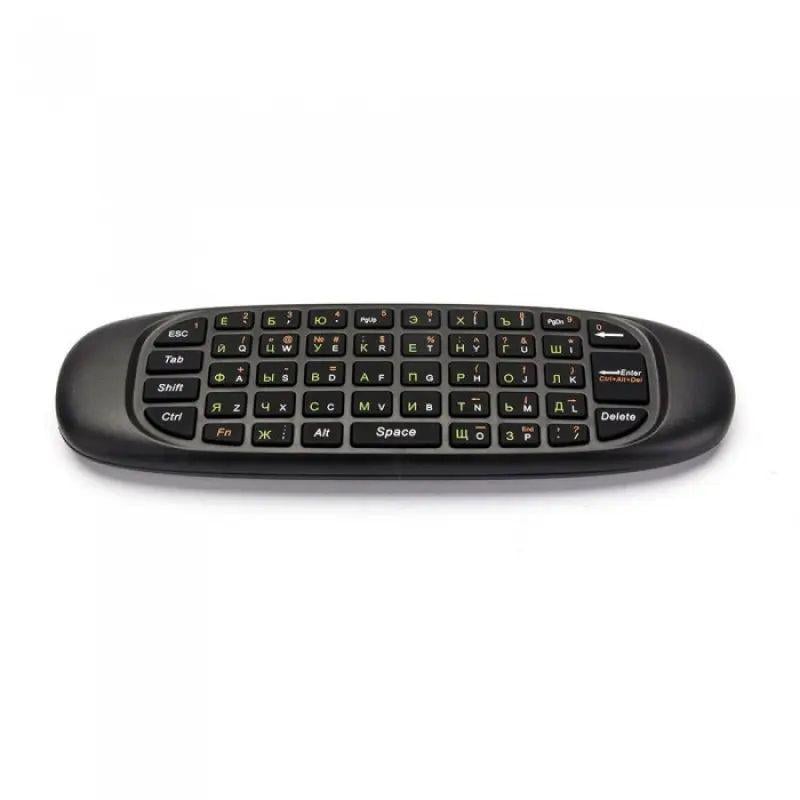 Гироскопическая аэромышь с клавиатурой 2.4ГГц Air Mouse I8 аккумуляторная рабочим расстоянием до 10 м Черный (opt-19241)
