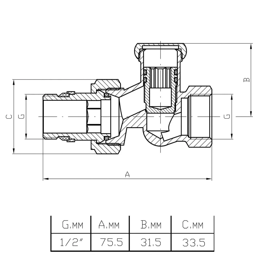 Кран радіаторний балансувальний ITAL IH130114 прямий 1/2" з американкою антипротікання (SQ-1055518) - фото 3 Кран радіаторний балансувальний ITAL IH130114 прямий 1/2" з американкою антипротікання (SQ-1055518) - фото 3