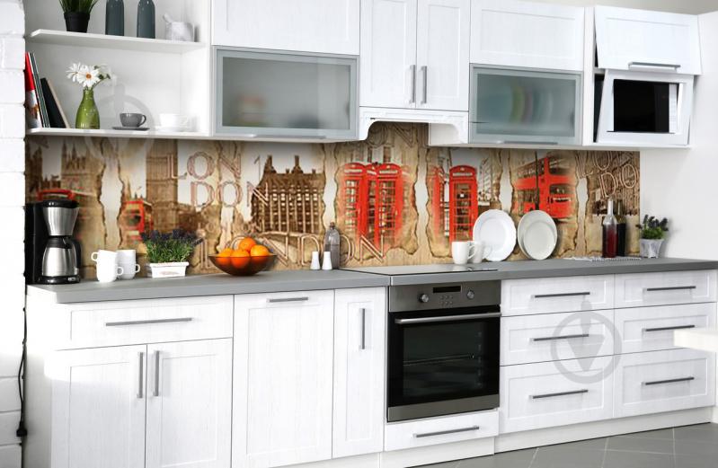 Скинали на кухню Zatarga «Лондонский звонок» 650х2500 мм виниловая 3Д наклейка кухонный фартук самоклеящаяся Скинали на кухню Zatarga «Лондонский звонок» 650х2500 мм виниловая 3Д наклейка кухонный фартук самоклеящаяся