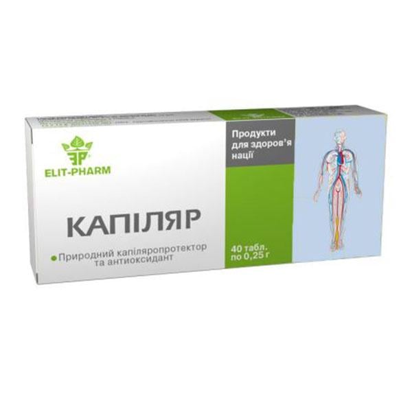 Комплекс для профілактики тиску та кровообігу Elit-Pharm Капіляр 40 табл. (000025339)