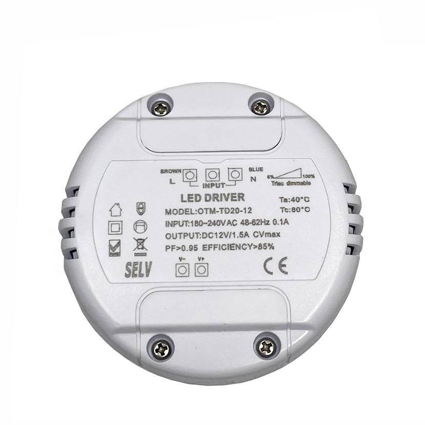 Блок питания Premium диммируемый 20W 12V для LED ленты круглый