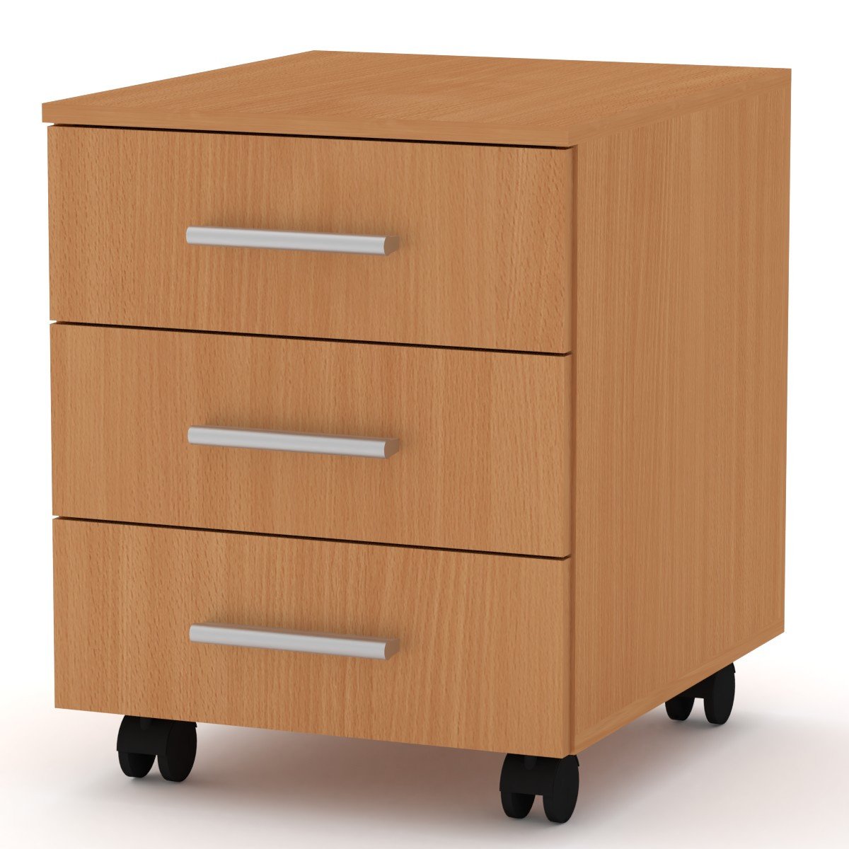 Комод на колесиках Компанит МП-3 40х49х53 см Бук (60d5cd3d510e0b5c770434c2) - фото 1