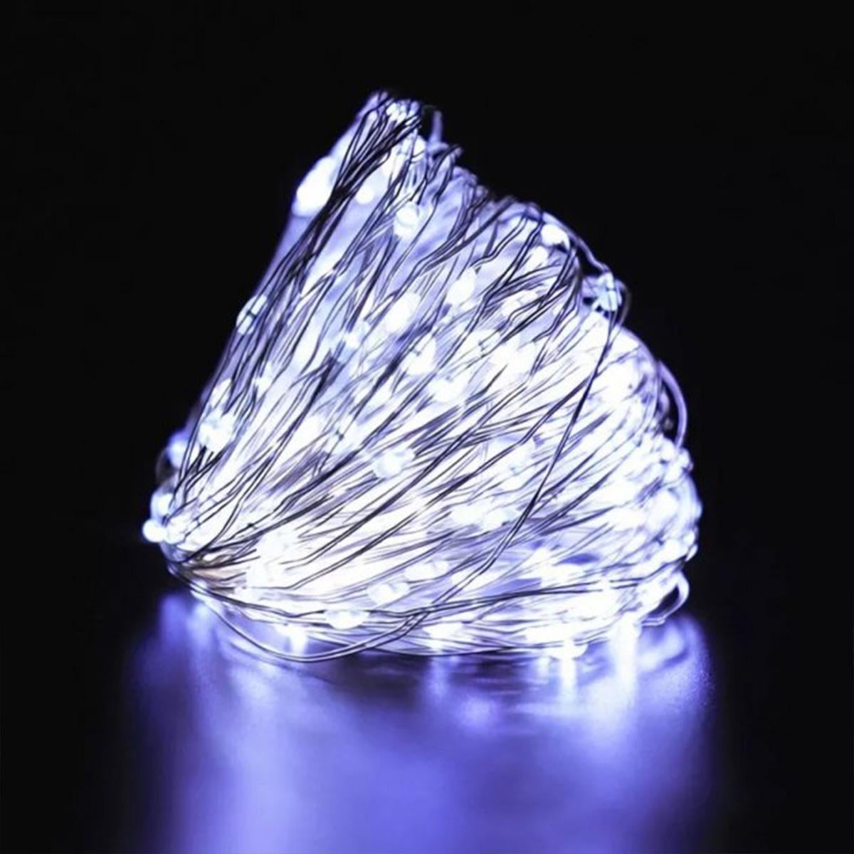 Гирлянда Капля росы 5 м 50 LED на батарейках АА Холодный белый (ULT-3804934)