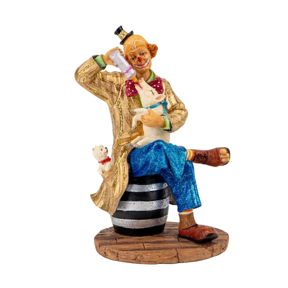 Статуэтка Клоун с поросенком коллекция Veronese 14 см (72296AA)