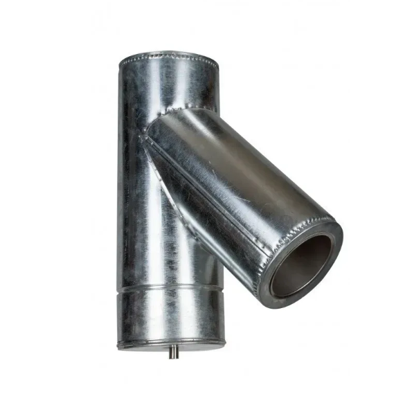 Трійник 45° AiSi 321 0,8 мм термо нержавіюча сталь/оцинкований ⌀ 450/520 мм (L001290)