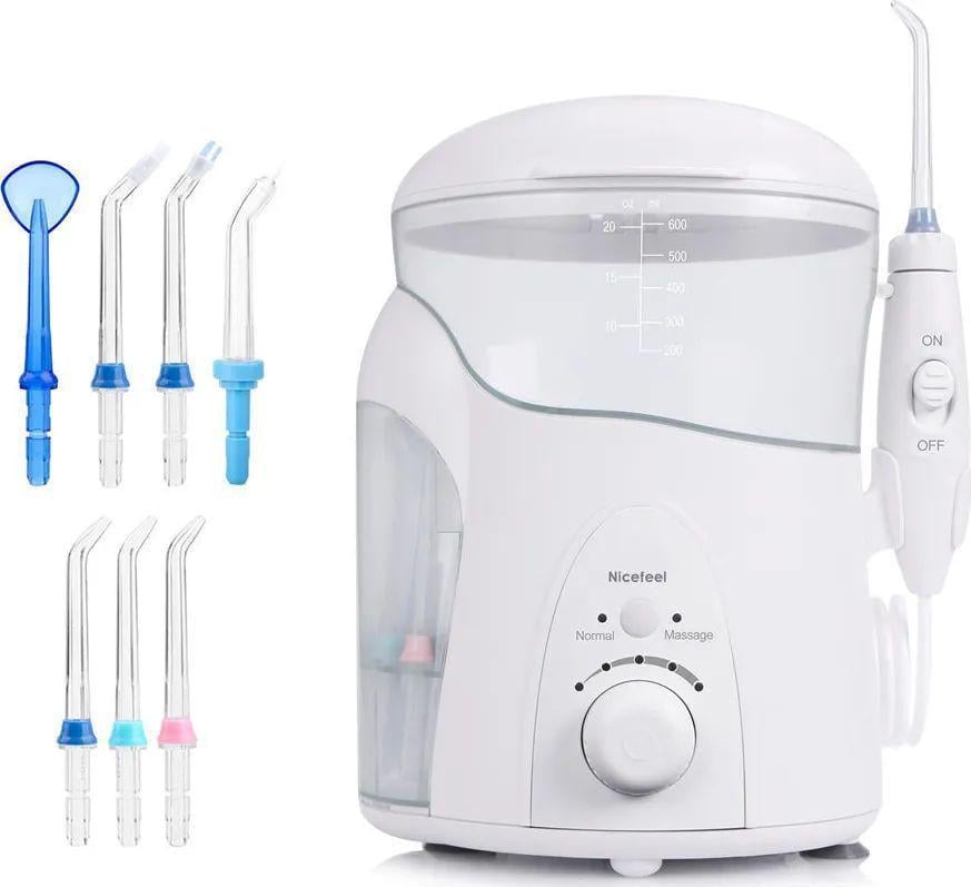 Ирригатор полости рта Nicefeel FC288 UV с ультрафиолетом 7 насадок Белый (7168)