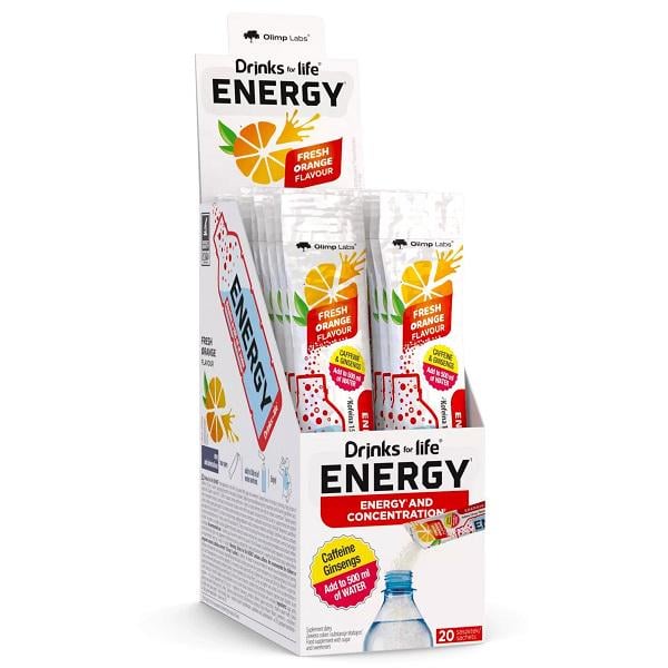 Энергетик Olimp Nutrition Drinks for life Energy 20х4 г Orange (000021460)