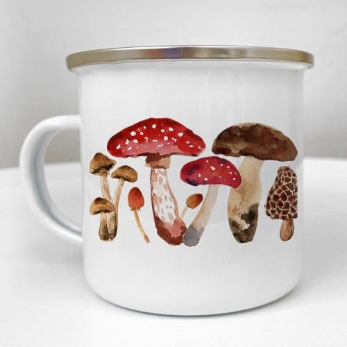 Кружка металлическая Camper Грибочки в ряд 250 мл (KRM_23S153)
