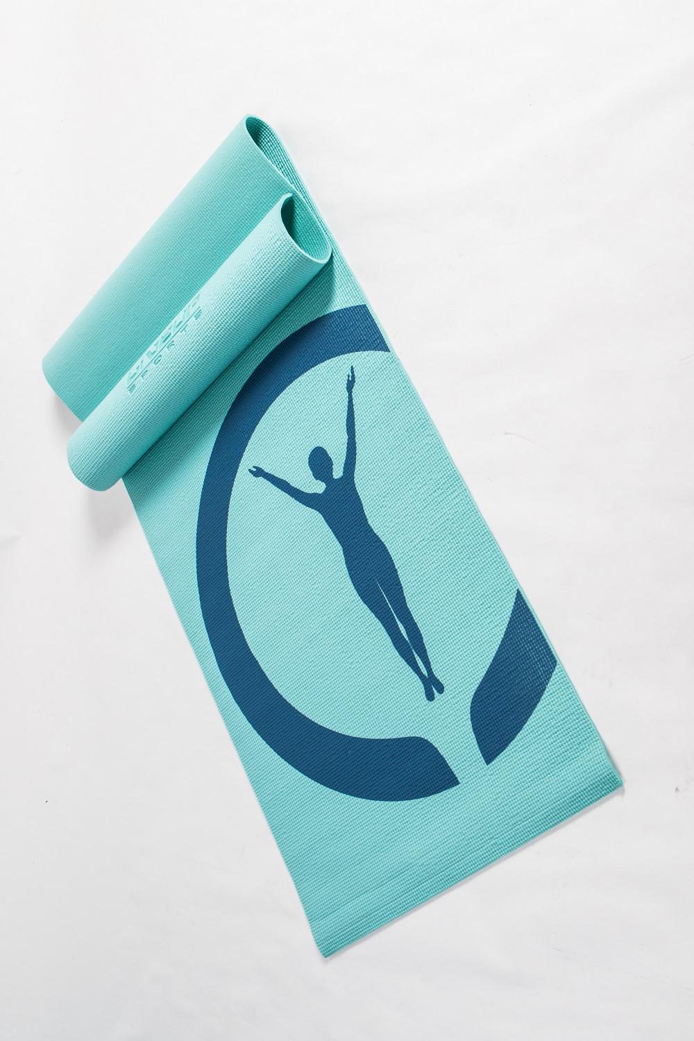 Килимок для йоги з принтом LiveUp PVC YOGA MAT 173х61х0,6 см Синій (LS3231C-06b)