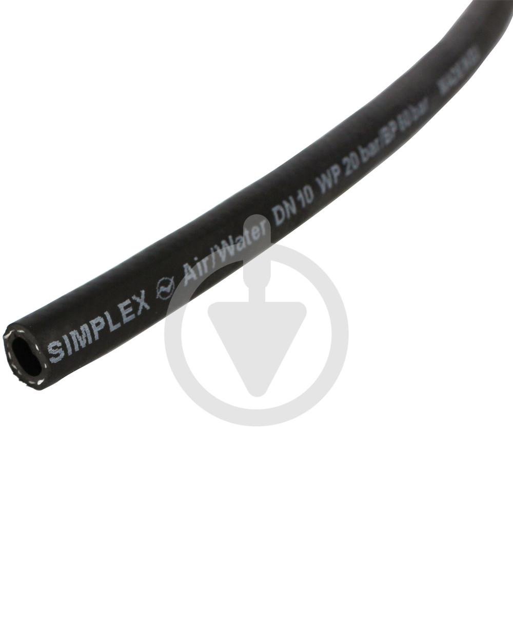 Шланг 3/8" водо-повітряний Simplex DN10x3.5 WP 20 бар/ВР 60 бар Чорний (13475523)